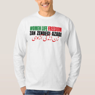 Camiseta Libertad de vida de la mujer Irán Zan Zendegi Azad