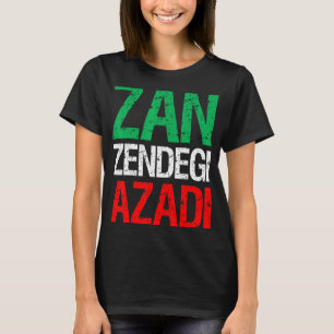 Camiseta Libertad de vida de la mujer Irán Zan Zendegi Azad