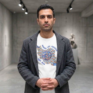 Camiseta Libertad de vida de la mujer Regalo iraní azul d
