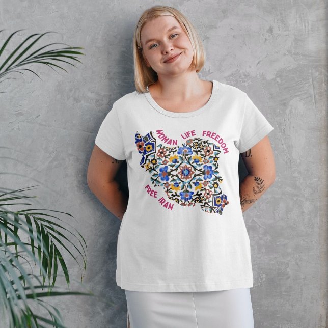 Camiseta Libertad de vida de la mujer | Regalos iraníes por (Woman Life Freedom | Persian Tiles Red T-Shirt)