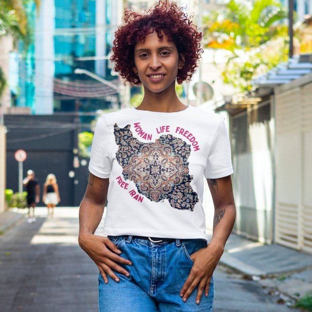 Camiseta Libertad de vida de la mujer | Rojo de alfombra pe (Woman Life Freedom | Persian Rug Red T-Shirt)
