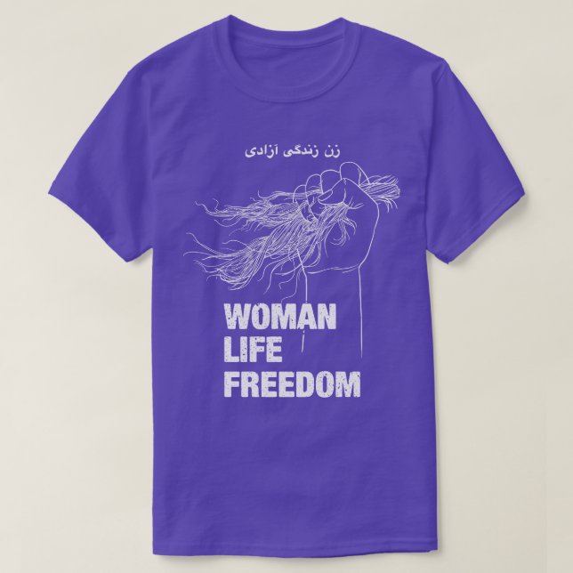 Camiseta Libertad de vida de las mujeres Irán Derechos de l (Diseño del anverso)