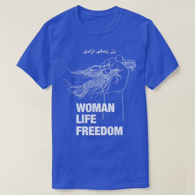 Camiseta Libertad de vida de las mujeres Irán Derechos huma (Diseño del anverso)