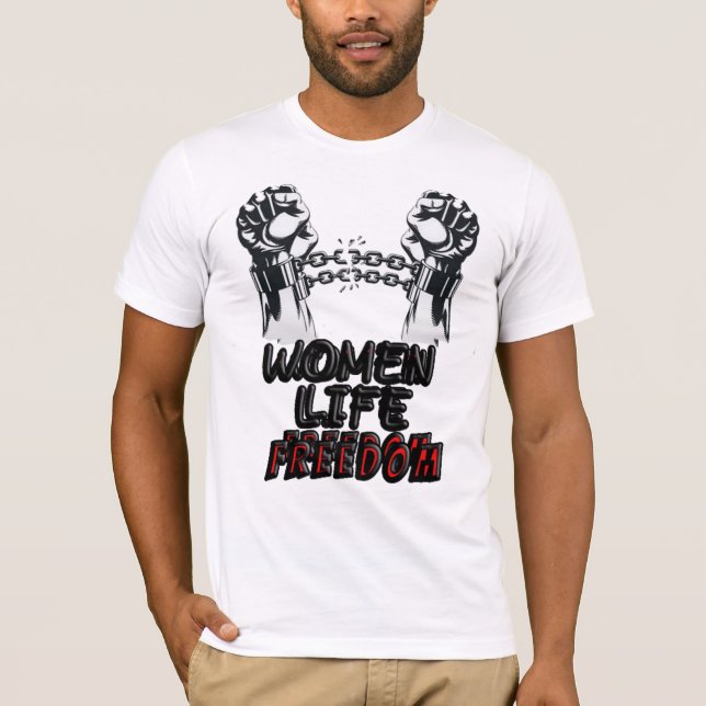 Camiseta libertad de vida de las mujeres zan zendegi azadi  (Anverso)