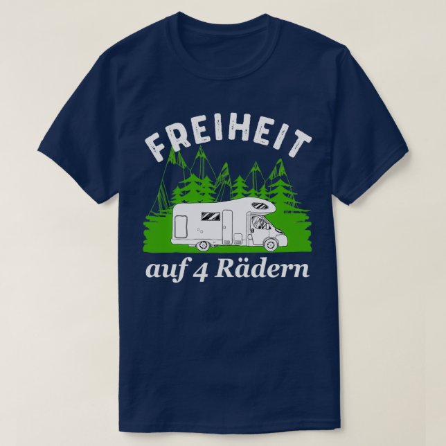 Camiseta Libertad en 4 ruedas Regalo de Motohome (Diseño del anverso)