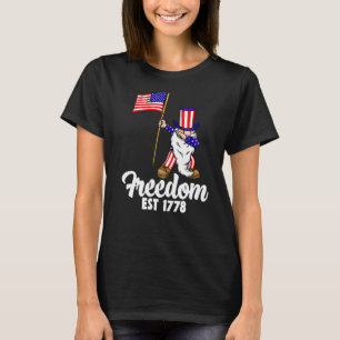 Camiseta Libertad EST 1778 Mujeres América bandera amor