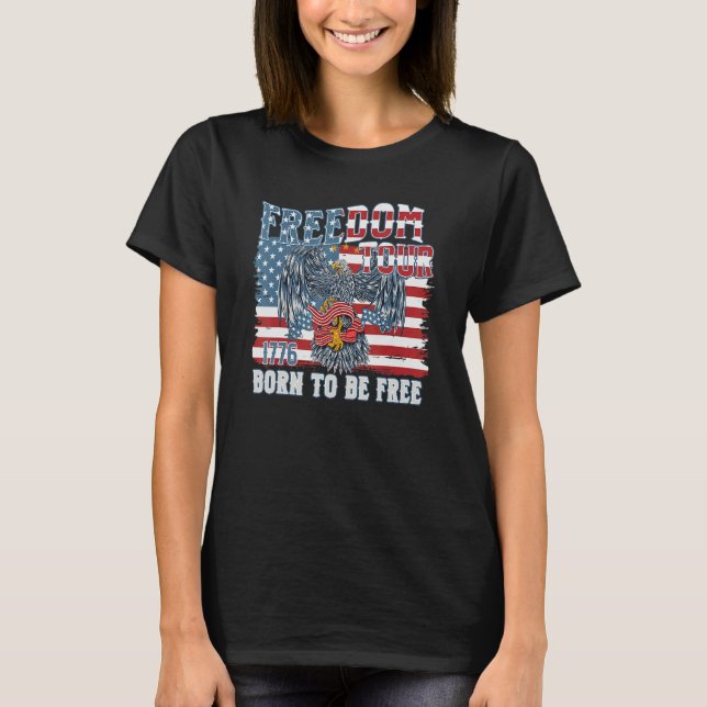 Camiseta Libertad Estados Unidos Águila Patriotismo de band (Anverso)