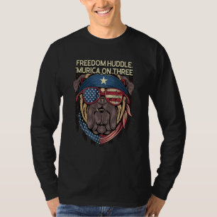 Camiseta Libertad Huddle Murica en Tres 4 de Julio Patriota