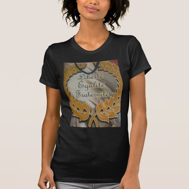 Camiseta Libertad, igualdad, fraternidad: un futuro floreci (Anverso)