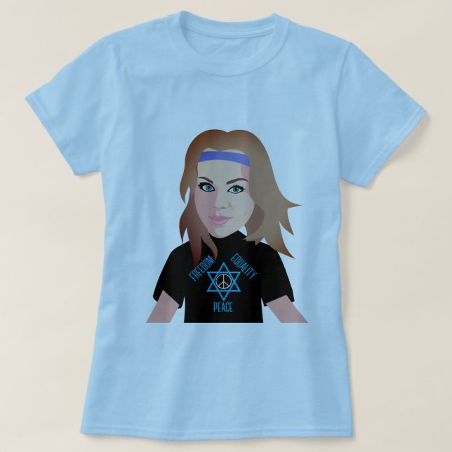 Camiseta Libertad, igualdad y paz (Diseño del anverso)