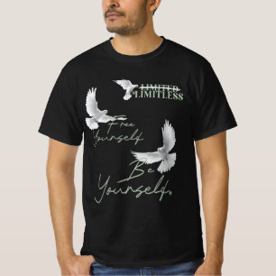 Camiseta Libertad ilimitada, sé tú mismo, palo Inspirador