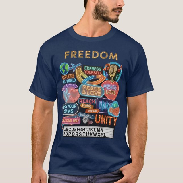 Camiseta Libertad Iluminada (Anverso)