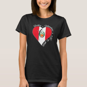 Camiseta Libertad Independencia Fe En Dios Cristiano Perú