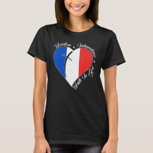 Camiseta Libertad Independencia Fe En Dios Franco Cristiano