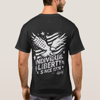 Camiseta Libertad Individual Desde 1776 Gráfico del Águila