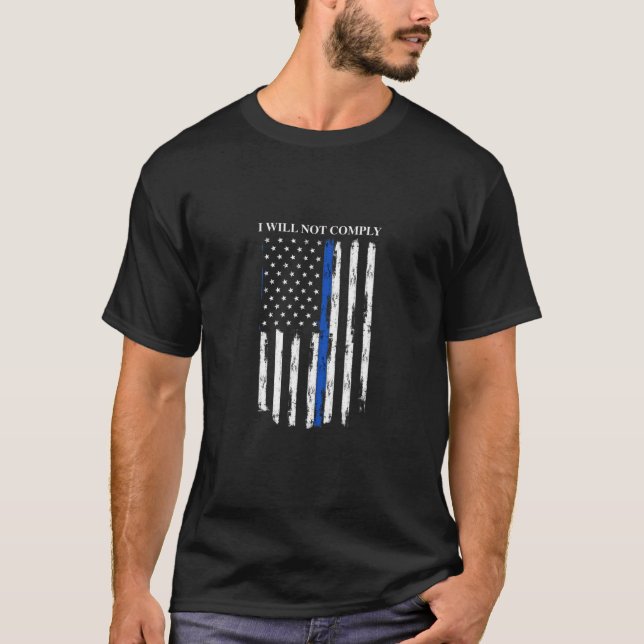 Camiseta Libertad Médica No Cumpliré Ningún Mandato (Anverso)