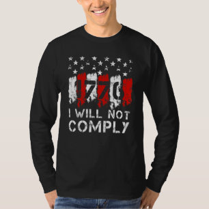 Camiseta Libertad Médica No Cumpliré Ningún Mandato Contra