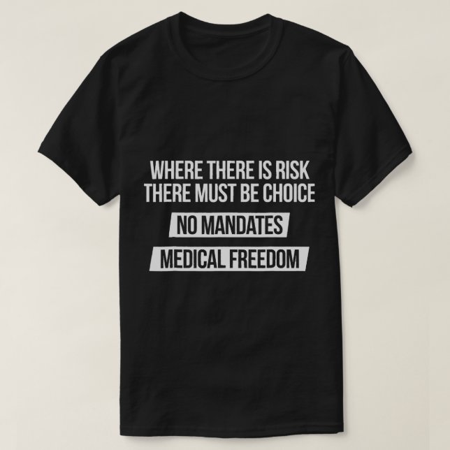 Camiseta Libertad médica No exige antivacunación (2) (Diseño del anverso)