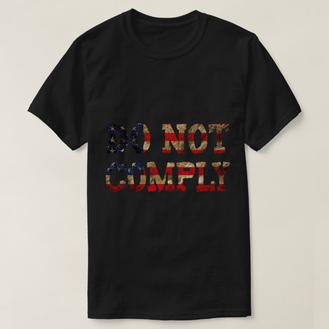 Camiseta Libertad médica Sin mandato No cumple (Diseño del anverso)
