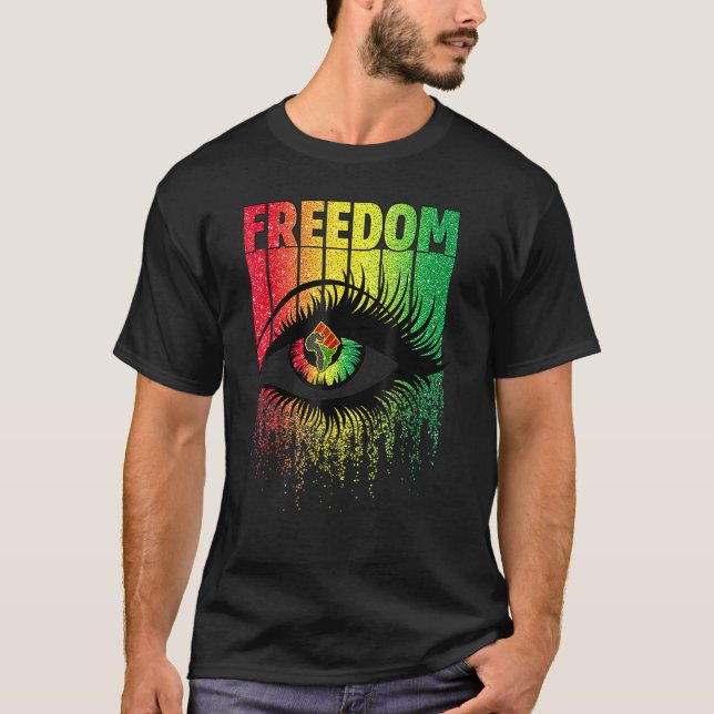 Camiseta Libertad Melanin Oye Black History Mono African Am (Anverso)