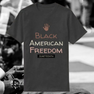 Camiseta Libertad Negra Estadounidense Juneteenth