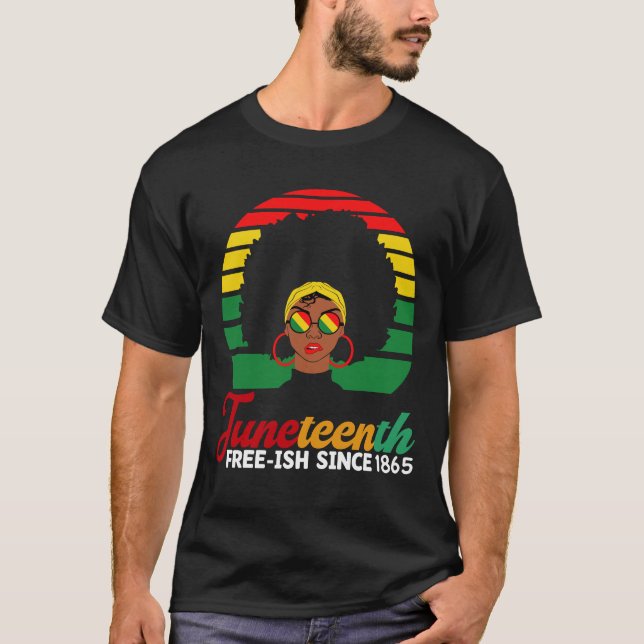 Camiseta Libertad Negra Gratis desde 1865 Juneteenth (Anverso)