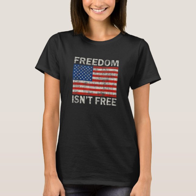 Camiseta Libertad no es bandera retro norteamericana libre  (Anverso)