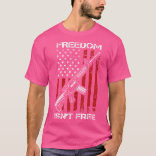Camiseta Libertad No Es Libre - Ar15 Bandera Estadounidense