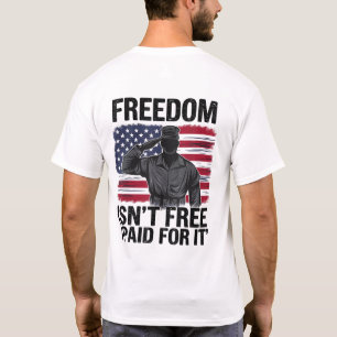 Camiseta Libertad no es libre, pagué por ello, veterano ejé