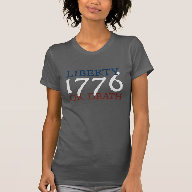Camiseta Libertad o muerte - 1776 blanco (Anverso)