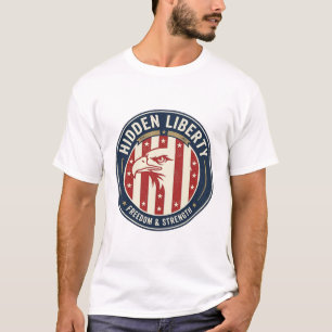 Camiseta Libertad Oculta Patriótica Ilusión Óptica Patrióti