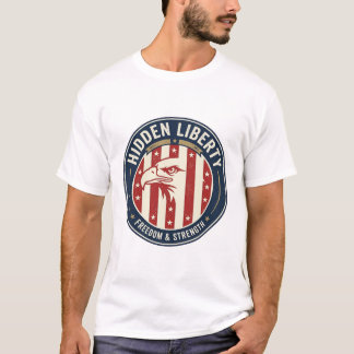 Camiseta Libertad Oculta Patriótica Ilusión Óptica Patrióti