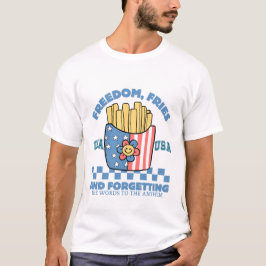 Camiseta Libertad, papas fritas y olvido las palabras