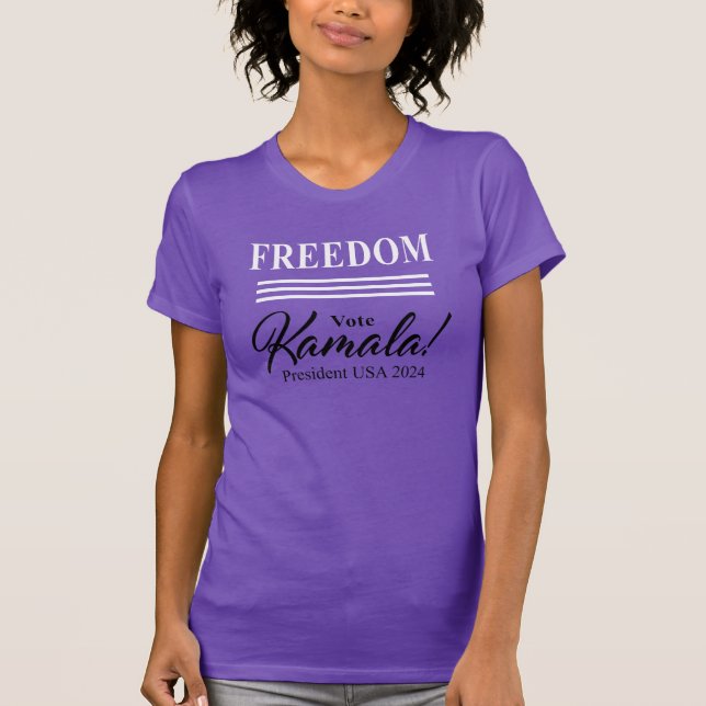 Camiseta LIBERTAD para el presidente Kamala Harris 2024 (Anverso)