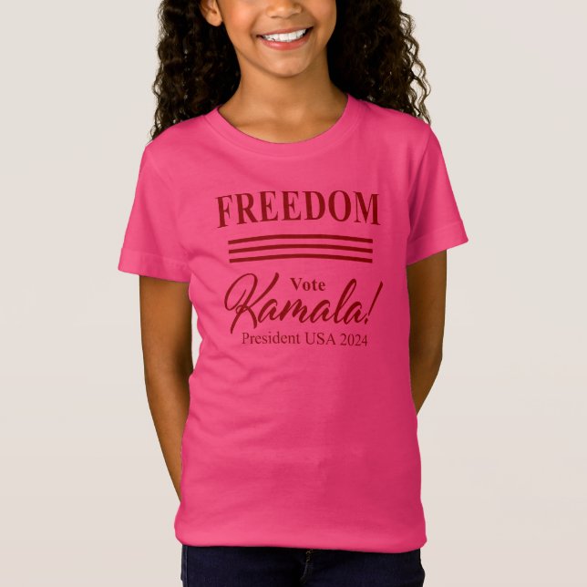 Camiseta LIBERTAD para el presidente Kamala Harris 2024 (Anverso)