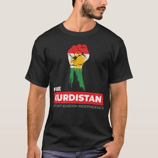 Camiseta Libertad para Kurdistán, apoyo a la independencia  (Anverso)