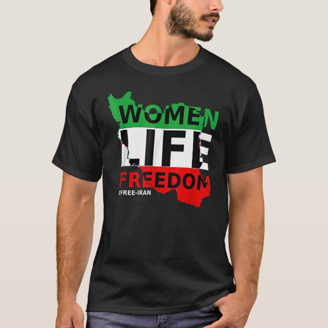 Camiseta Libertad para la vida de las mujeres iraníes (Anverso)