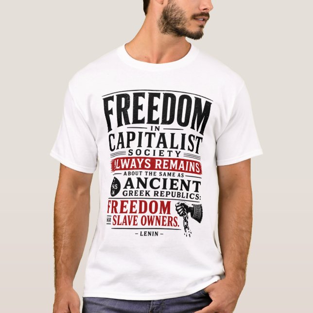 Camiseta Libertad para los dueños de esclavos (Anverso)