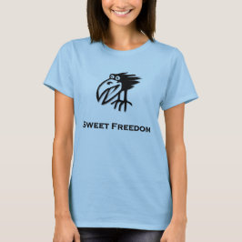 Camiseta Libertad para los dulces con aves