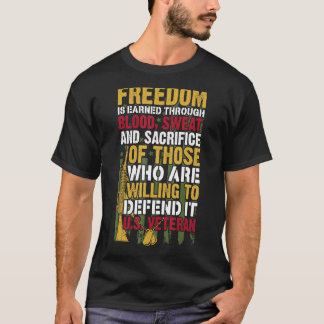 Camiseta Libertad para los hombres a través de sudor de san