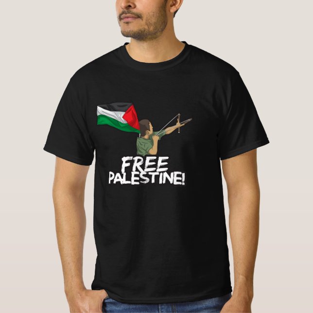 Camiseta Libertad para palestinos con bandera de Rehermana  (Anverso)