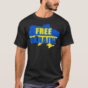 Camiseta Libertad para Ucrania Bandera ucraniana Mapa de Uc