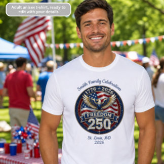 Camiseta Libertad Patriótica del 250 Aniversario de América