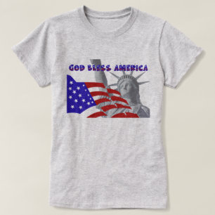 Camiseta Libertad Patriótica Dios bendiga a Estados Unidos