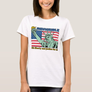 Camiseta Libertad Patriótica-Indivisible y Justicia para To