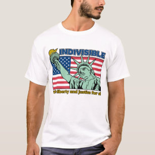 Camiseta Libertad Patriótica-Indivisible y Justicia para To