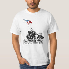 Camiseta Libertad patriótica WWII de la bandera americana