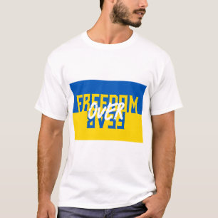 Camiseta Libertad por miedo apoyar a los hombres de Ucrania