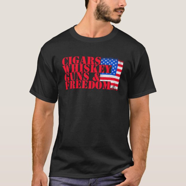 Camiseta Libertad por miedo Pro juego Bandera de Estados Un (Anverso)