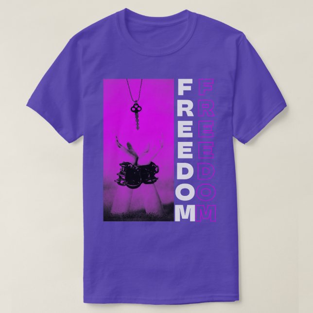 Camiseta Libertad púrpura (Diseño del anverso)